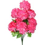 Bukiet Sztucznych Chryzantem w Jasnoróżowym Kolorze - Dekoracja na Wszystkich Świętych