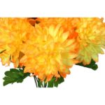 Pomarańczowy Bukiet Sztucznych Chryzantem - Dekoracja na Wszystkich Świętych - obrazek 2