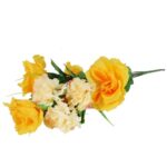 BUKIET MIX RÓŻE GOŹDŹIKI 52 CM KOLOR ŻÓŁTY - obrazek 3