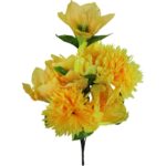 9-Elementowy Bukiet z Żółtymi Chryzantemami, Amarylisami i Liliami - Dekoracja Wysokiej Jakości - obrazek 2