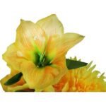 9-Elementowy Bukiet z Żółtymi Chryzantemami, Amarylisami i Liliami - Dekoracja Wysokiej Jakości - obrazek 3