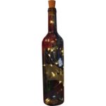 Dekoracyjna Butelka LED w Kolorze Zielonym, Zasilana Baterią