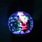 BOMBKA PLASTIKOWA Z OŚWIETLENIEM LED I MIKOŁAJEM 8 CM II - obrazek 2