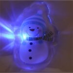 ŚWIĄTECZNA NAKLEJKA ŻELOWA 3 LED NA SZYBĘ OKNO DEKORACJA BOŻE NARODZENIE BAŁWAN - obrazek 2