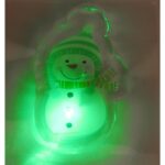 ŚWIĄTECZNA NAKLEJKA ŻELOWA 3 LED NA SZYBĘ OKNO DEKORACJA BOŻE NARODZENIE BAŁWAN - obrazek 3