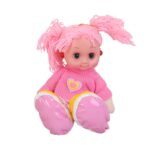 Świecąca Lalka-Przytulanka śpiewająca w Różowym Ubranku z Lateksowymi Butami