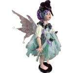 Ceramiczna Lalka Elf w Kolorze Turkusowym o Wysokości 60 cm. - obrazek 2