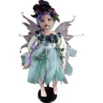 Ceramiczna Lalka Elf w Kolorze Turkusowym o Wysokości 60 cm.