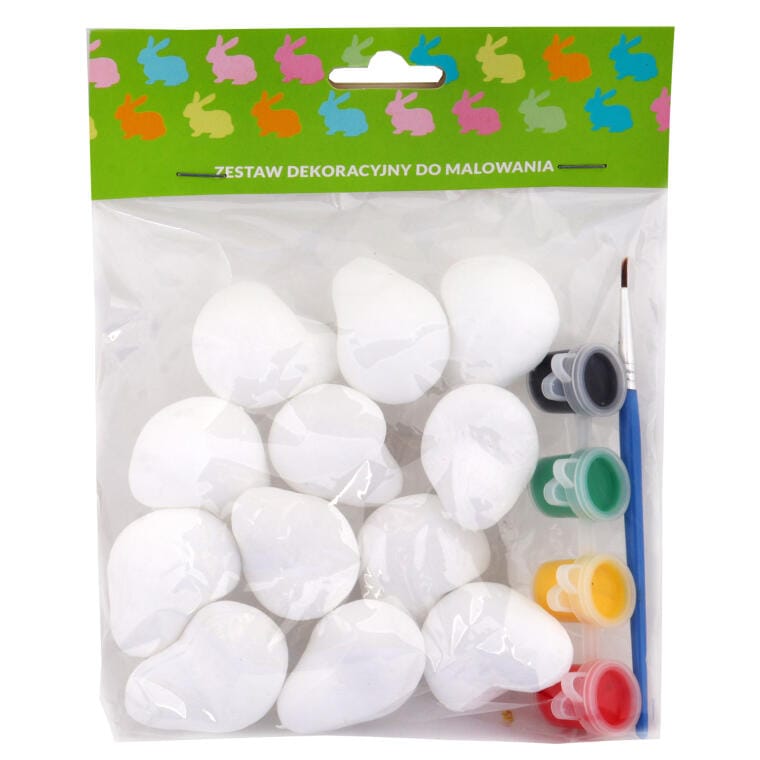 C21B77 Zestaw do Malowania Pastelowymi Farbami - Styropianowe Figurki Kurczaczków dla Dzieci (12 sztuk) - obrazek 1