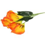 Bukiet 7 CALLI GUMOWANYCH 62 cm KOLOR POMARAŃCZOWY - obrazek 3