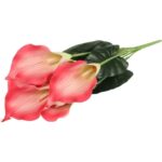 Bukiet 7 CALLI GUMOWANYCH 62 cm KOLOR RÓŻOWY - obrazek 3