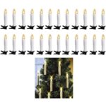 Świeczki LED na Klipsach do Choinki - 30 sztuk, Kabel Zielony, Długość 580 cm - obrazek 2