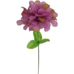 Chryzantema pojedynczy kwiat z listkiem w kolorze fioletowym - obrazek 2