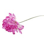 Chryzantema Sztuczna Pojedyncza Biało-Fioletowa 35 cm do Dekoracji na Wszystkich Świętych - obrazek 3