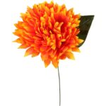 Chryzantema pojedynka w kolorze pomarańczowym 65 cm - obrazek 2