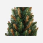 Choinka Sztuczna Polskiego Producenta GOLIAT Model DORIS, Wysokość 180 cm, Kolor Zielony, Sosna z Brązowym Wplotem - obrazek 3