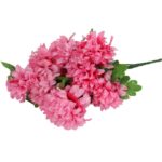 Bukiet Różowych Sztucznych Chryzantem - Dekoracja na Wszystkich Świętych, 40cm - obrazek 2