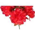 Sztuczny Bukiet 7 Czerwonych Chryzantem - Dekoracja Wszystkich Świętych - obrazek 2