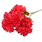 Sztuczny Bukiet 7 Czerwonych Chryzantem - Dekoracja Wszystkich Świętych - obrazek 3