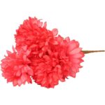 Sztuczny Bukiet Różowych Chryzantem - Dekoracja Cmentarna 43cm - obrazek 2