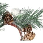 Wianek z bialymi kulkami i szyszkami 20 cm ŚWIĄTECZNA DEKORACJA STROIK - obrazek 3