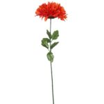 CHRYZANTEMA POJEDYNCZY KWIAT FI 20 CM POMARAŃCZOWY - obrazek 2