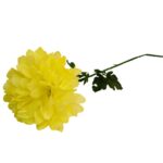 Sztuczna Chryzantema Żółta – Dekoracja na Wszystkich Świętych, Wysokość 75 cm, Średnica Główki 20 cm - obrazek 3