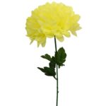 Sztuczna Chryzantema Żółta – Dekoracja na Wszystkich Świętych, Wysokość 75 cm, Średnica Główki 20 cm