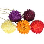 Sztuczna Chryzantema w Jesiennych Odcieniach Pomarańczy 70cm - Dekoracja na Wszystkich Świętych - obrazek 2