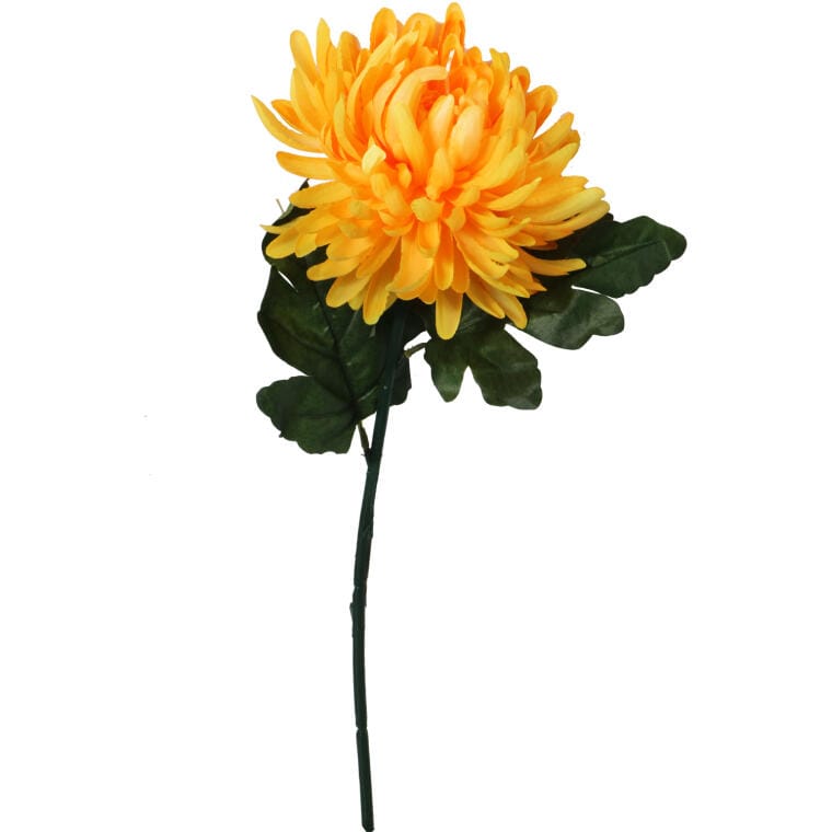 CHPSTR-10Z Sztuczna Chryzantema Żółta 68cm - Dekoracja na Wszystkich Świętych - obrazek 1