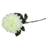 Sztuczna Chryzantema Biała - Dekoracja na Wszystkich Świętych, 70 cm, Główka 16 cm - obrazek 2