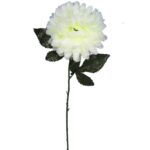 Sztuczna Chryzantema Biała - Dekoracja na Wszystkich Świętych, 70 cm, Główka 16 cm