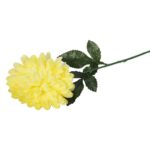 Sztuczna Chryzantema Kremowa, Pojedynczy Kwiat, Wysokość 70 cm, Główka 16 cm - obrazek 2