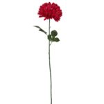 Sztuczna Chryzantema Różowa 70 cm - Dekoracja Cmentarna Pojedynczy Kwiat - obrazek 2