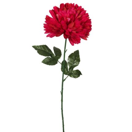 Sztuczna Chryzantema Różowa 70 cm - Dekoracja Cmentarna Pojedynczy Kwiat