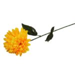 Sztuczna Chryzantema Żółta - Dekoracyjny Kwiat Pojedynczy, Fi 16 cm, Wysokość 70 cm - obrazek 2