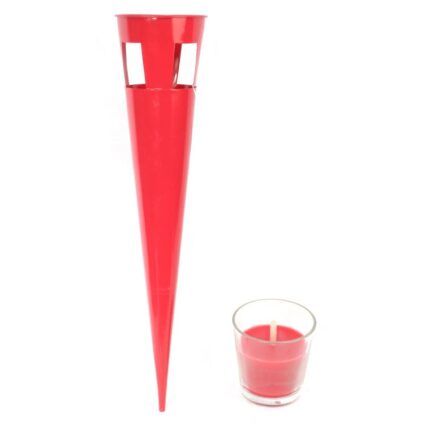 Pochodnia zapachowa Citronella w metalowej obudowie - kolor czerwony