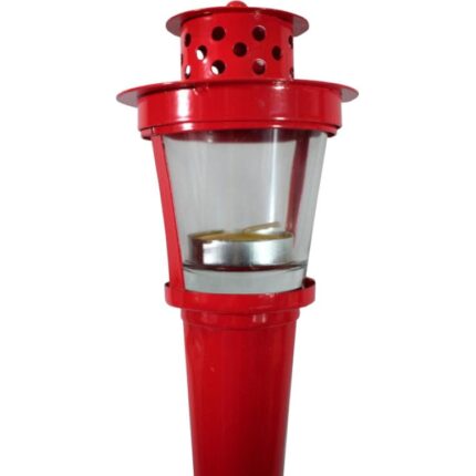 Pochodnia Metalowa Citronella do Odstraszania Owadów - Czerwona