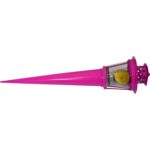 Pochodnia zapachowa z citronellą różowa, metalowa - odstraszacz owadów do użytku zewnętrznego - obrazek 2