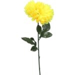 Chryzantema pojedynczy kwiat w kolorze żółtym 70 cm - obrazek 2