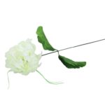 Chryzantema sztuczna biała 45 cm - dekoracja na Wszystkich Świętych - obrazek 2