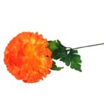 Sztuczna Chryzantema Pojedyncza Jasnopomarańczowa - Dekoracja na Wszystkich Świętych, Wysokość 68 cm - obrazek 3