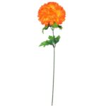 Sztuczna Chryzantema Pojedyncza Jasnopomarańczowa - Dekoracja na Wszystkich Świętych, Wysokość 68 cm