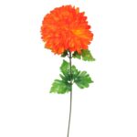 Sztuczna Chryzantema Pojedyncza w Kolorze Pomarańczowym - Dekoracja na Wszystkich Świętych