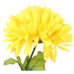 Chryzantema Sztuczna Pojedyncza Żółta - Dekoracja Cmentarna Wysokiej Jakości - obrazek 2