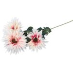 Gałązka z 3 kremowymi Gerberami - Kwiat sztuczny wysokiej jakości, 80 cm - obrazek 2