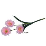 Sztuczna Gałązka Gerber w kolorze Jasno Różowym, wysokość 55 cm - obrazek 3
