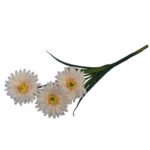 Sztuczna Gałązka Gerber Kremowa - Dekoracja Wysokiej Jakości 55 cm - obrazek 3