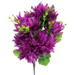 BUKIET CHRYZANTEM STRZĘPIASTYCH FIOLETOWYCH 35 CM Wysokość: 35 cm - obrazek 2