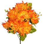 Bukiet 7 chryzantem z dodatkami, 35 cm, pomarańczowy - obrazek 2